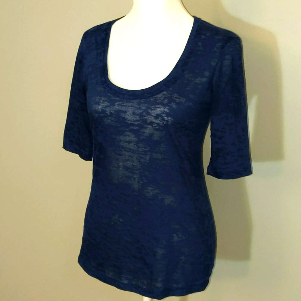 Scoop Neck Sheer Tee